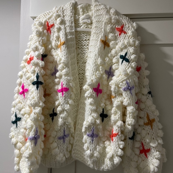 Anthropologie Rare In Things Bauble Chunky Knit Cardigan NWOT - Picture 7 of 14
